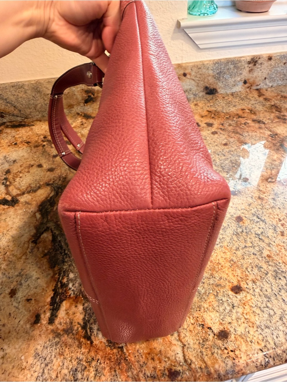Coach Mauve/Rose Leather Tote - Picture 3 of 7